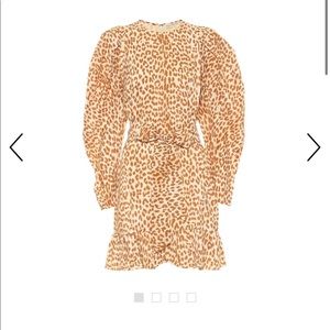 ULLA JOHNSON ROSARIO CHEETAH RUFFLE DRESS